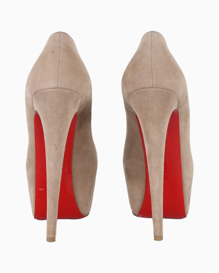 Sapato Christian Louboutin Original Daffodile Suede Cinza Feminino